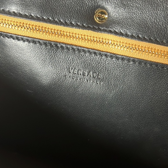 2013 Vintage Versace Large Signature Tote Nude Leather Nicole Kidman Cannes - Picture 9 of 17